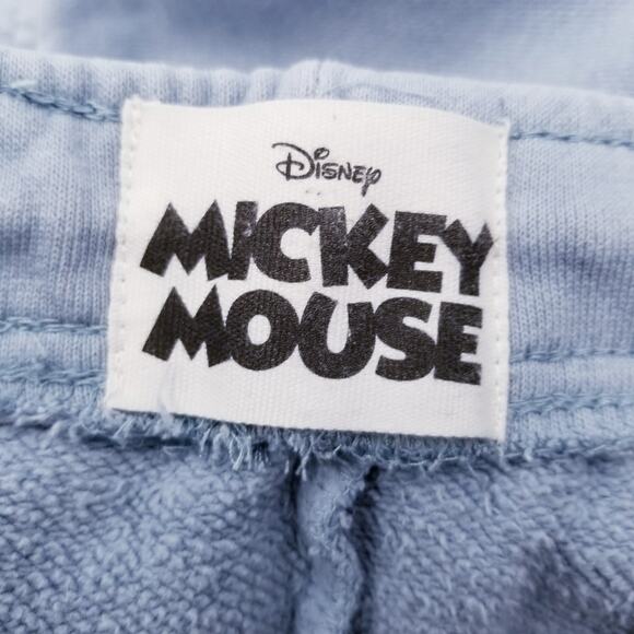 MICKEY MOUSE Disney Joggers Pants Embroidered Mouse Drawstring Baby Blue - XXL - Picture 8 of 13